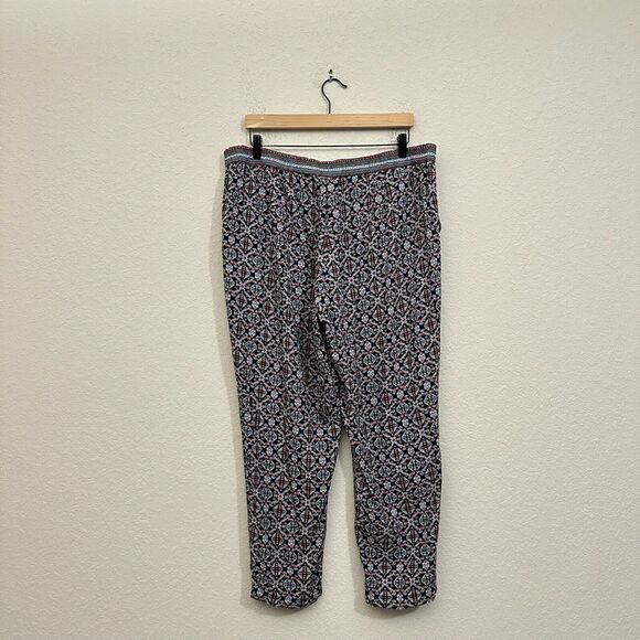 J. JILL Tribal Print Harem Pull-On Pants Drawstring in Multicolor - Picture 5 of 12